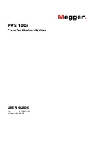 Megger PVS 100i User Manual preview