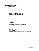 Preview for 1 page of Megger SPI225 User Manual