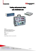 Megger SVERKER 900 Technical Manual предпросмотр