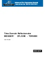 Предварительный просмотр 1 страницы Megger TDR2000 User Manual