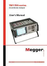 Megger TM1700 Series User Manual предпросмотр