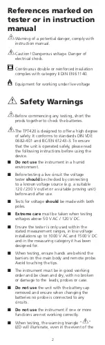 Предварительный просмотр 2 страницы Megger TPT420 User Manual