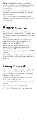 Preview for 9 page of Megger TPT420 User Manual