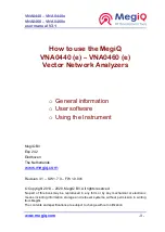 Предварительный просмотр 3 страницы MegiQ VNA04 Series User Manual