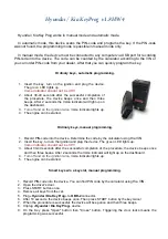 Mehaco Hyundai / Kia KeyProg v1.8 HW4 Quick Start Manual preview