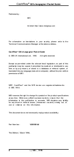 Preview for 2 page of MEI CashFlow 520 Series Pocket Manual