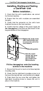 Предварительный просмотр 42 страницы MEI Cashflow 540 Pocket Manual