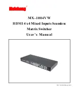 Preview for 1 page of Meicheng MX-1004VW User Manual