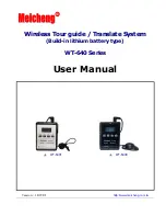 Preview for 1 page of Meicheng WT-640T User Manual