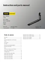 Meijer KOOI-REACHFORK RG2 Instructions And Parts Manual preview