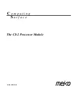 Предварительный просмотр 1 страницы Meiko Computing Surface CS-2 Manual