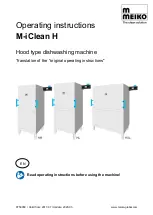 Preview for 1 page of Meiko M-iClean H series Operating Instructions Manual