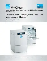 Preview for 1 page of Meiko M-iClean Series Owner'S Installation, Operation And Maintenance Manual