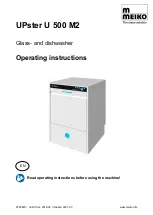 Preview for 1 page of Meiko UPster H 500 M2 Operating Instructions Manual