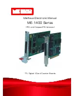 Meilhaus Electronic ME-1400 Electronic Manual preview