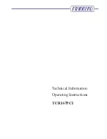 Meinberg TCR167PCI Operating Instructions Manual preview