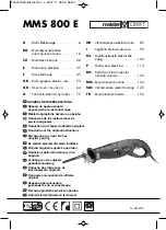 Preview for 1 page of MEISTER CRAFT MMS 800 E Original Instructions Manual