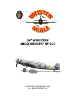 Preview for 1 page of Meister Scale 84" WING SPAN MESSERSCHMITT BF-109 Assembly Manual