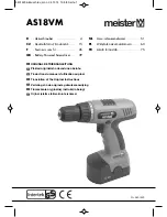 Meister AS18VM Translation Of The Original Instructions preview