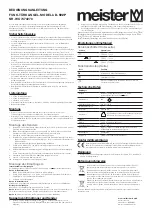 Meister D-592P Operating Instructions preview