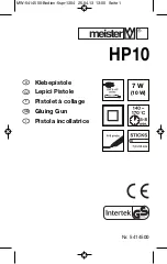 Meister HP10 Operating Instructions Manual preview