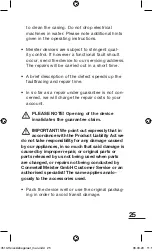 Preview for 25 page of Meister HP78 Operating Instructions & Safety Hints