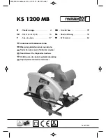 Meister KS 1200 MB Original Instructions Manual предпросмотр