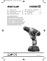 Предварительный просмотр 1 страницы Meister MAS16xM Translation Of The Original Instructions