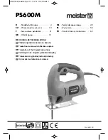 Предварительный просмотр 1 страницы Meister PS600M Translation Of The Original Instructions