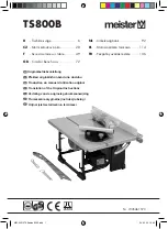 Preview for 1 page of Meister TS800B Translation Of The Original Instructions