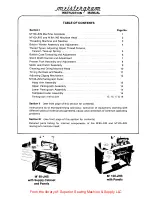 Preview for 2 page of Meistergram M'100-JNS Instruction Manual And Parts Book