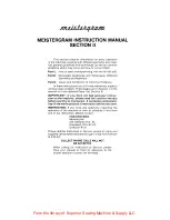 Preview for 21 page of Meistergram M'100-JNS Instruction Manual And Parts Book