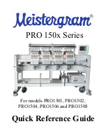 Meistergram PRO 150 Series Quick Reference Manual preview