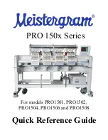 Preview for 1 page of Meistergram PRO 150 Series Quick Reference Manual