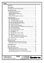 Preview for 2 page of meitav-tec PYROCON19 Owner'S Manual & Technician Settings