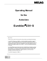 MELAG Euroklav 23V S Operating Manual preview