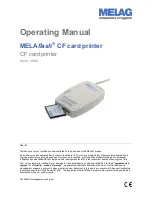 Предварительный просмотр 1 страницы MELAG MELAflash CF Operating Manual