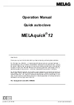 Предварительный просмотр 1 страницы MELAG MELAquick 12 Operation Manual