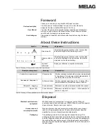 Preview for 3 page of MELAG MELAquick 12+ User Manual