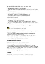 Preview for 9 page of Melchioni 118330011 User Manual