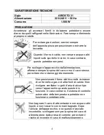 Предварительный просмотр 5 страницы Melchioni ARIOSTO 31 WS User Manual