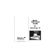 Preview for 96 page of Melco Advantage 18 Operation Manual