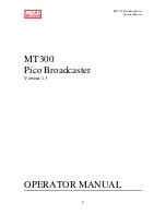 Meld Technology MT300 Operator'S Manual preview