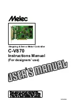 Предварительный просмотр 1 страницы Melec C-V870 Instruction Manual
