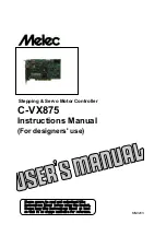 Предварительный просмотр 1 страницы Melec C-VX875 Instruction Manual