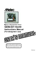 Предварительный просмотр 1 страницы Melec GDB-5311A-00 Instruction Manual