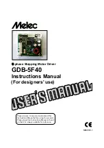 Предварительный просмотр 1 страницы Melec GDB-5F40 Instruction Manual