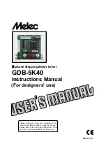 Предварительный просмотр 1 страницы Melec GDB-5K40 Instruction Manual