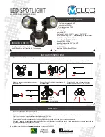 Preview for 1 page of Melec ML-SPOTDSN-BL Installation Instructions Manual