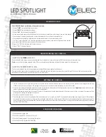 Предварительный просмотр 2 страницы Melec ML-SPOTDSN-BL Installation Instructions Manual